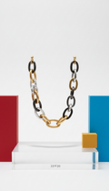 Mixed Metal Chain Necklace Statement