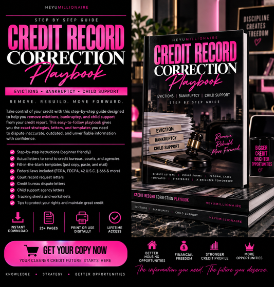 THE CREDIT RECORD CORRECTION PLAYBOOK